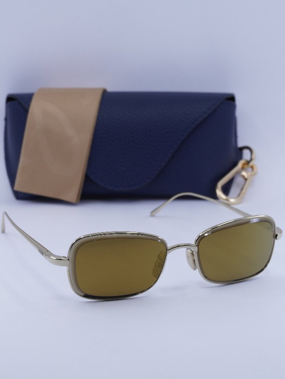 Loewe LW40159U 32G Rectangle Sunglasses – Yellow/Yellow Mirror